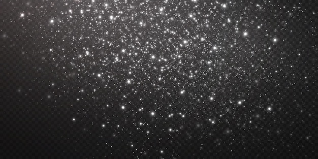 Les étoiles de confettis d'or de Noël tombent