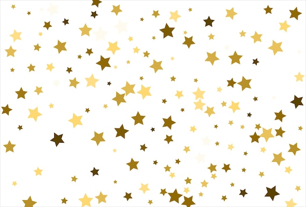 Étoiles Dorées Tombantes Aléatoires Sur Fond Blanc Motif Scintillant Pour Bannière Carte De Voeux Noël Et Nouvel An Carte Invitation Carte Postale Emballage Papier