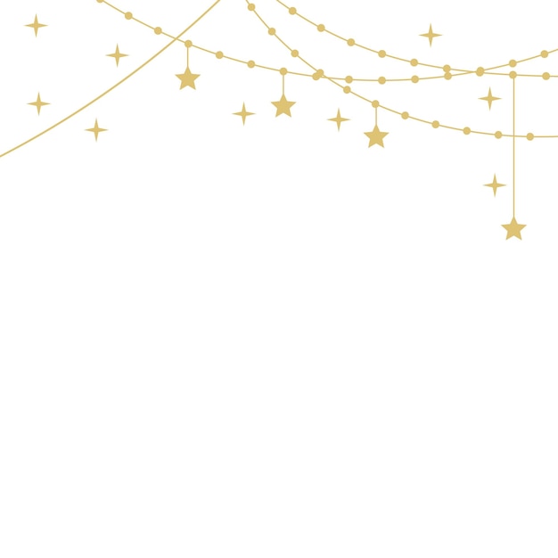 Les étoiles du Nouvel An pendent la décoration de la frontière