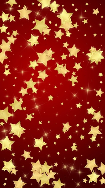 Vecteur les étoiles magiques se superposent aux étoiles dorées dispersées.