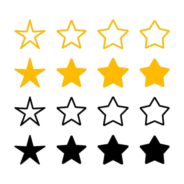 Étoiles noires et jaunes