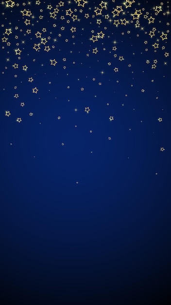 Étoiles scintillantes dispersées volant au hasard