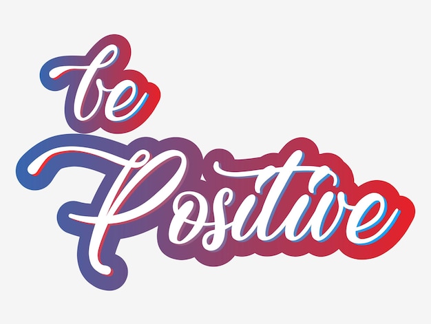 Vecteur Être un concept de pensée positive concept de motivation et d'inspiration