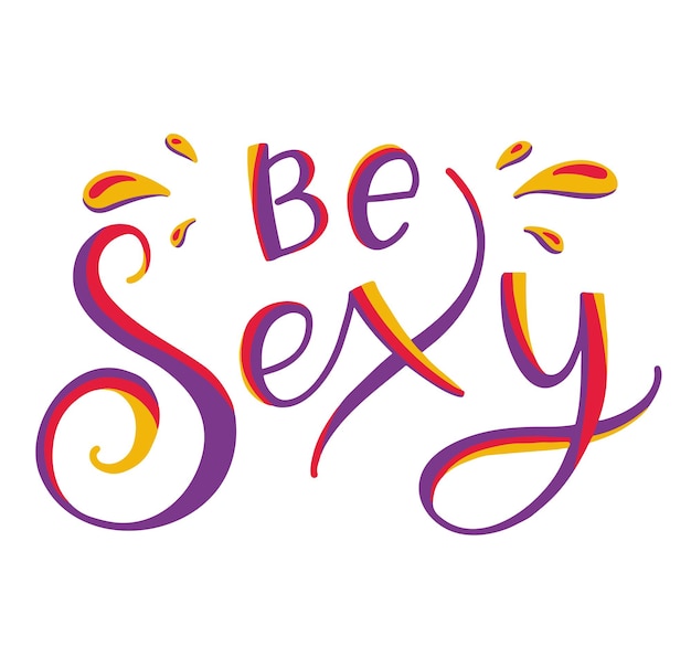 Être Sexy Illustration Vectorielle Multicolore