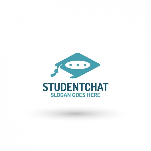 Vecteur Étudiant chat logo template