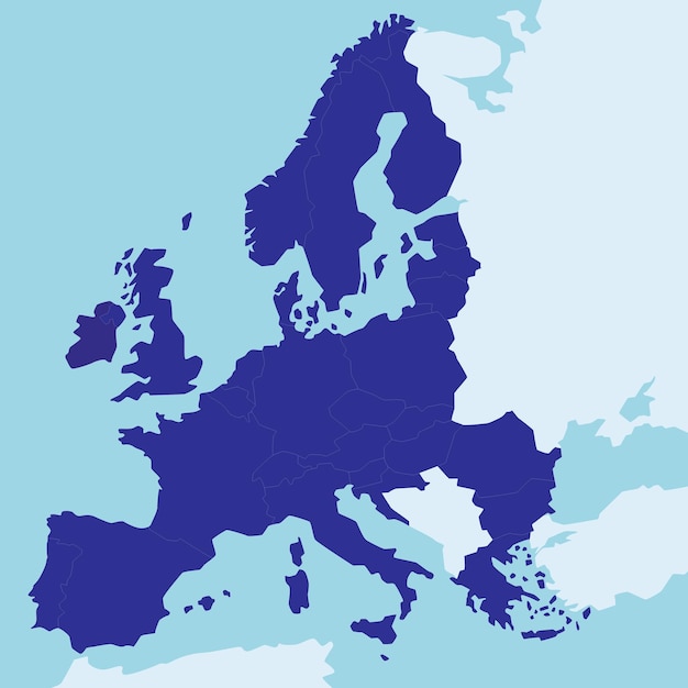 Europacarte Très Détailléetous Les éléments Sont Séparés En Couches Modifiables Clairement étiquetées