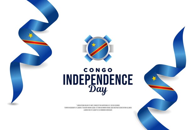 Vecteur Événement de conception de la fête de l'indépendance du congo