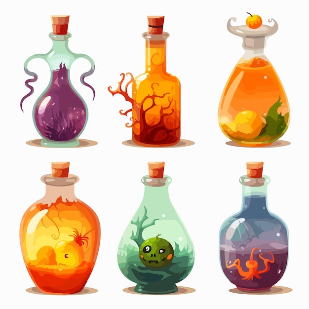 Vecteur Évocation de la potion magique d'halloween de l'automne ai generation