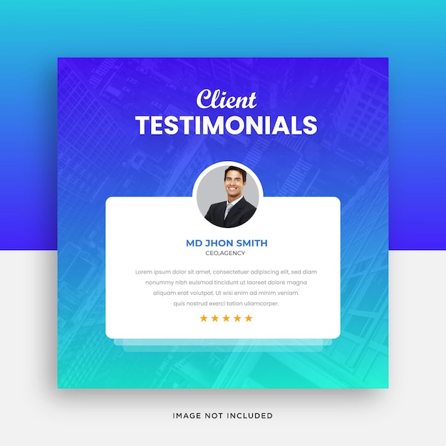 Examen Des Commentaires Des Clients Ou Modèle De Publication Instagram De Témoignages Sur Les Médias Sociaux