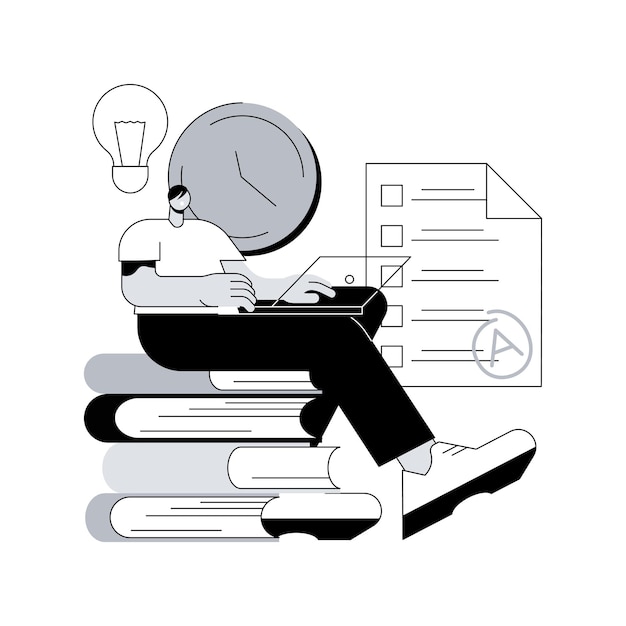 Examens et tests illustration vectorielle de concept abstrait
