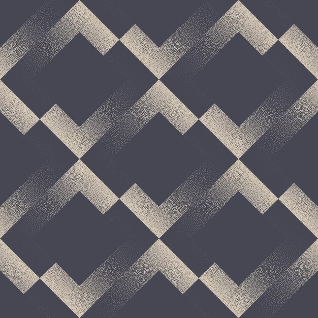Exclusif Stipple Split Rhombus Seamless Pattern Vector Abstract Background