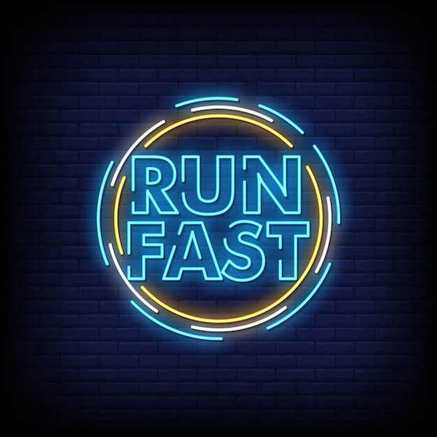 Exécuter Fast Neon Signs Style Text