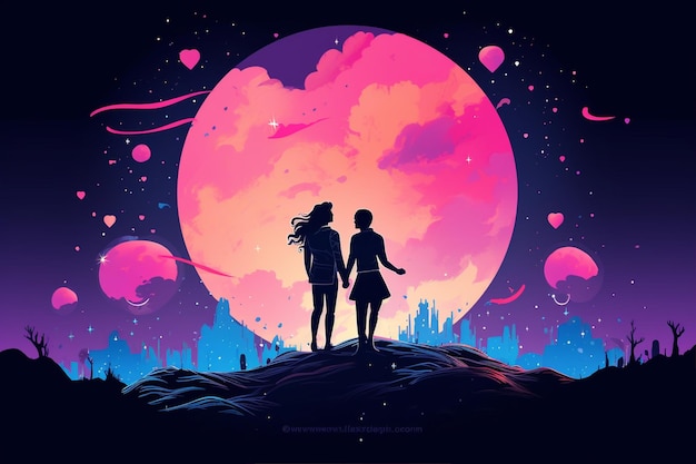 L'exemple du couple amoureux sur la lune