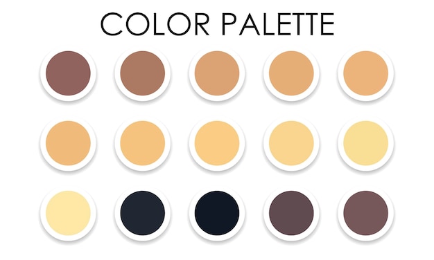 Exemples de combinaisons de couleurs. Palette de couleurs. Illustration vectorielle