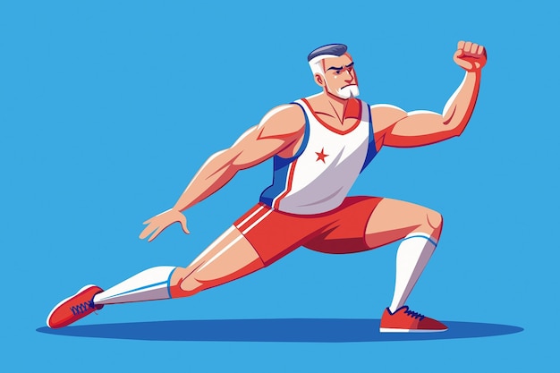 Exercice de plongée russe vectorielle Clipart