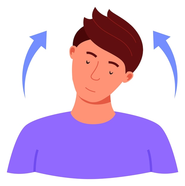 Exercice de relaxation du cou Étirement de la flexion latérale de la tête
