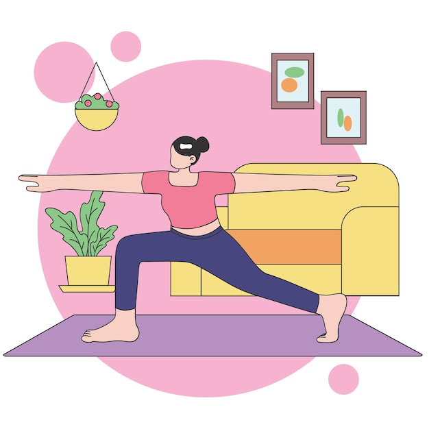 Exercice de yoga féminin