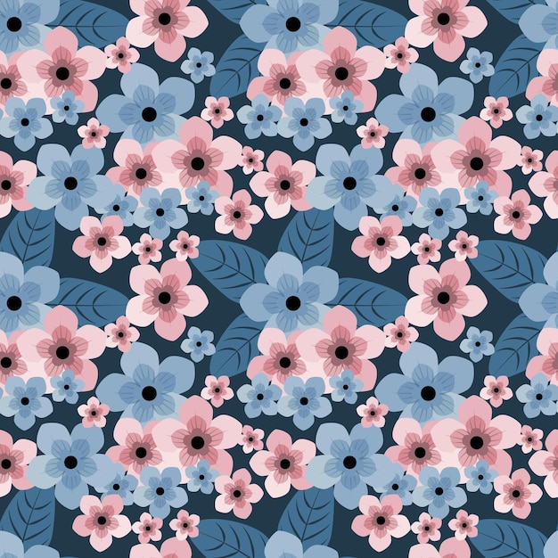 Exotique Phlox Flower And Leaves Pattern Motif De Textures De Haute Qualité Et Sans Couture