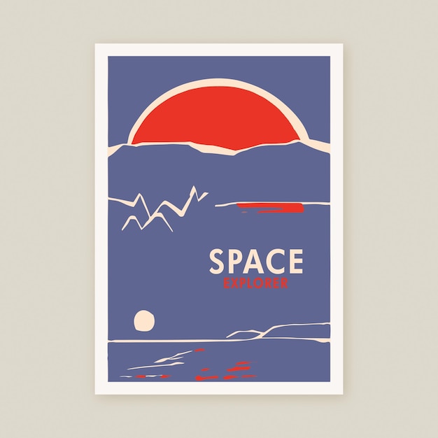 Explorateur De L'espace Cosmos Exploration Planet Poster Print