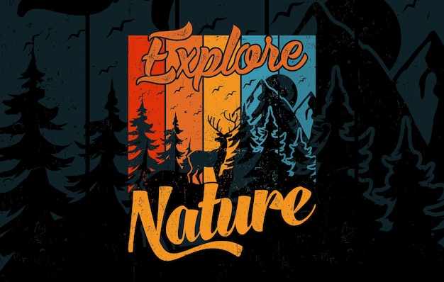 Explorez La Conception De T-shirt De Camping Nature