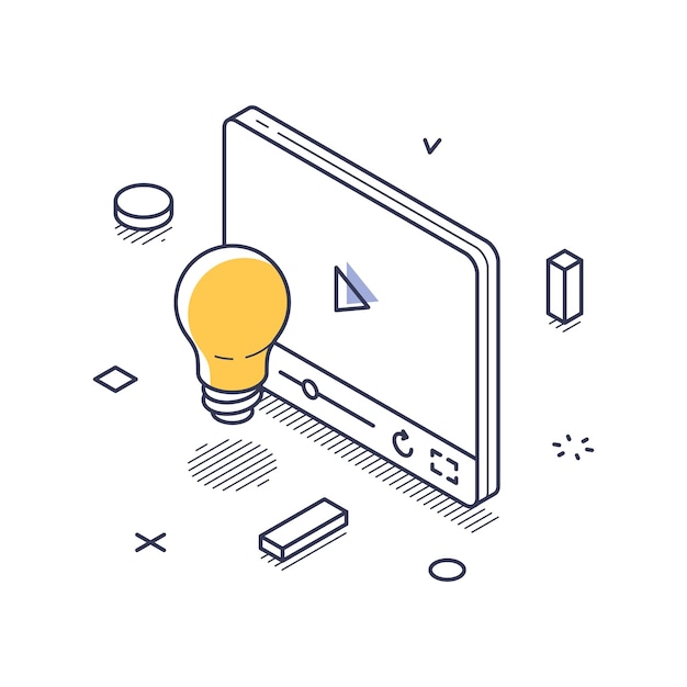 Explorez des concepts innovants d'éducation en ligne avec une conception d'icônes isométriques