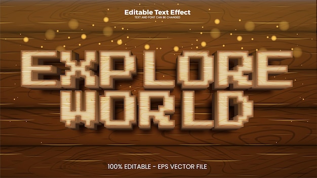 Explorez l'effet de texte modifiable World dans un style tendance moderne