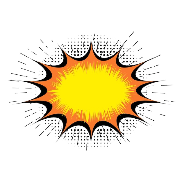Explosion Des dessins animés pop art isolés Illustration vectorielle