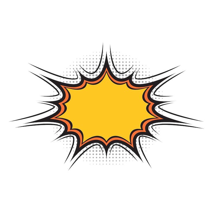 Vecteur explosion des dessins animés pop art isolés illustration vectorielle