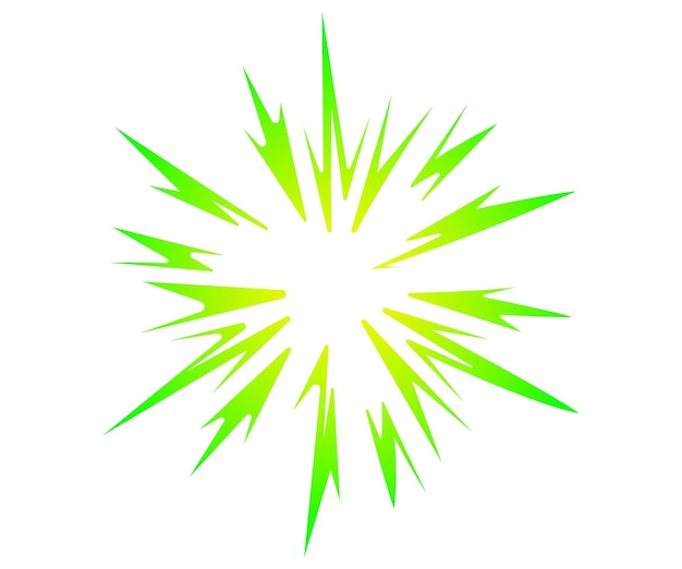 Explosion de gradient de bombe colorée Une grande explosion Une explosion de bande dessinée abstraite Flash de faisceau d'explosion Flash de lueur Anime Illustration graphique vectorielle