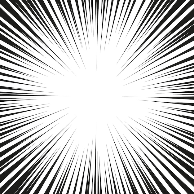 Explosion graphique avec des lignes de vitesse Comic Book Design Element Vector Illustration