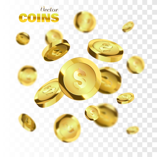 Explosion de pièces d'or