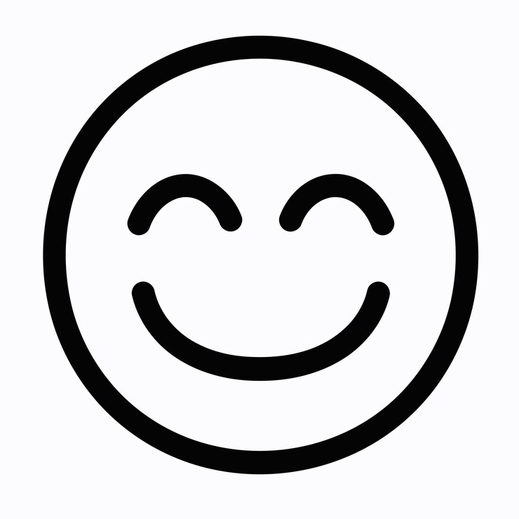 Vecteur l'expression faciale de la ligne noire vectorielle libre est le message symbolique de l'icône