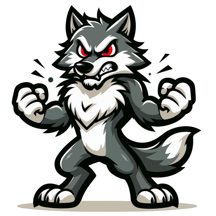 Vecteur une expression de renard en colère sur son visage