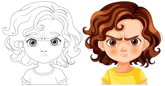 Des Expressions De Colère Dans Le Style Des Dessins Animés