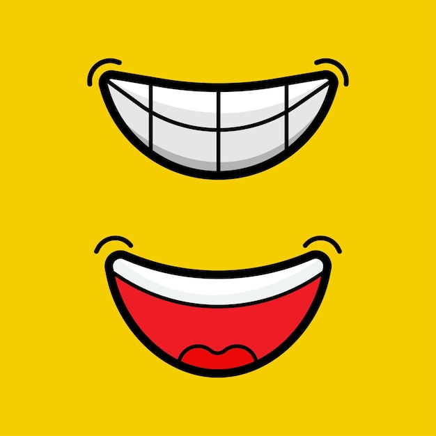 Expressions heureuses sourire et rire sourire et rire tous les jours visage emoji émotions symboles lèvres rire