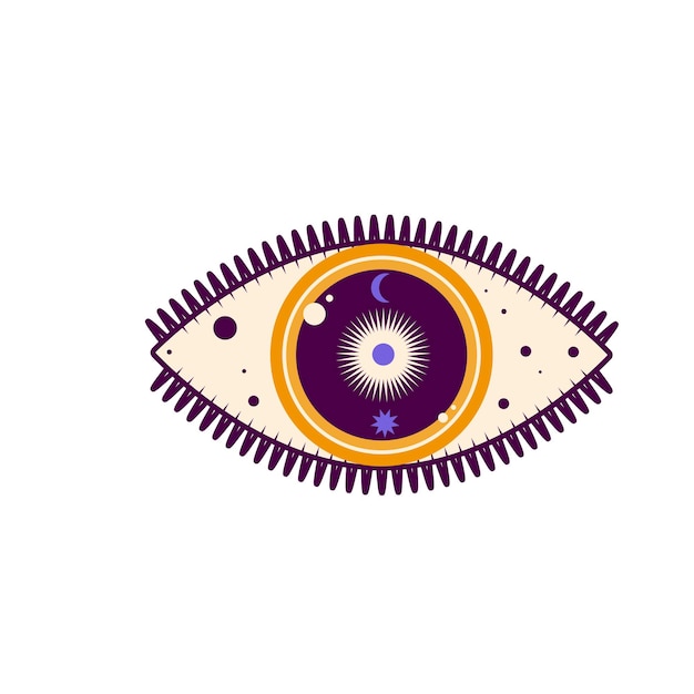Eye Evil Devil Mystic Yoga Amulet Boho Symbol Icon Eye Graphic Silhouette Vector Eye Devil Eye
