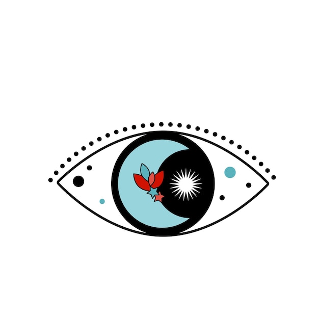 Eye Evil Devil Mystic Yoga Amulet Boho Symbol Icon Eye Graphic Silhouette Vector Eye Devil Eye