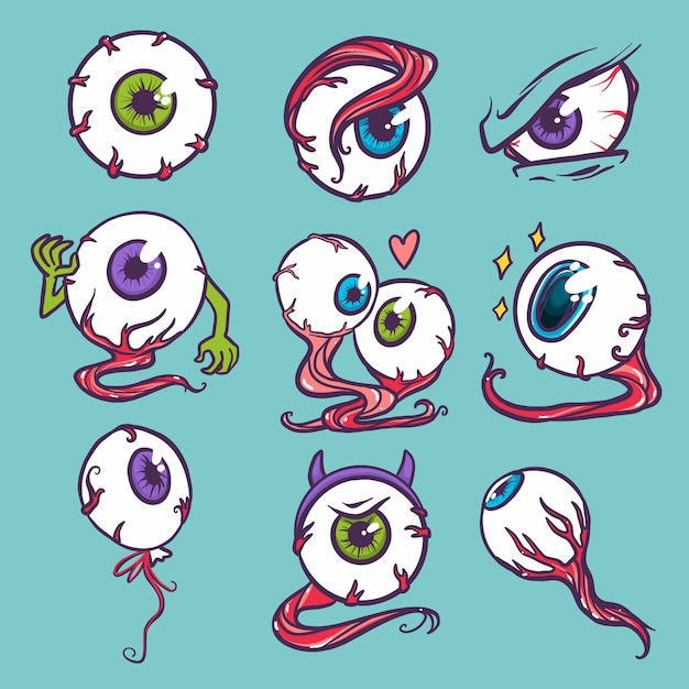 Eyeball icon set