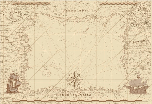 f ancienne carte marine des routes maritimes