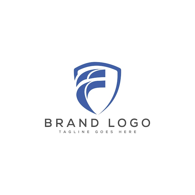 F conception de modèle vectoriel de logo pour la marque