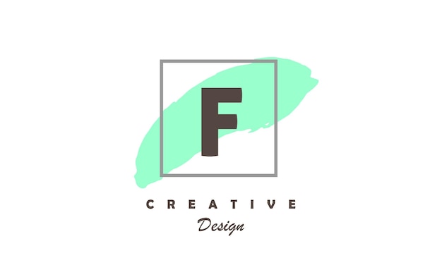 F lettre conception abstraite ligne minimaliste logo graphique modèle vecteur eps