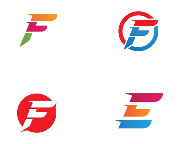 F lettre logo et symbole vecteur