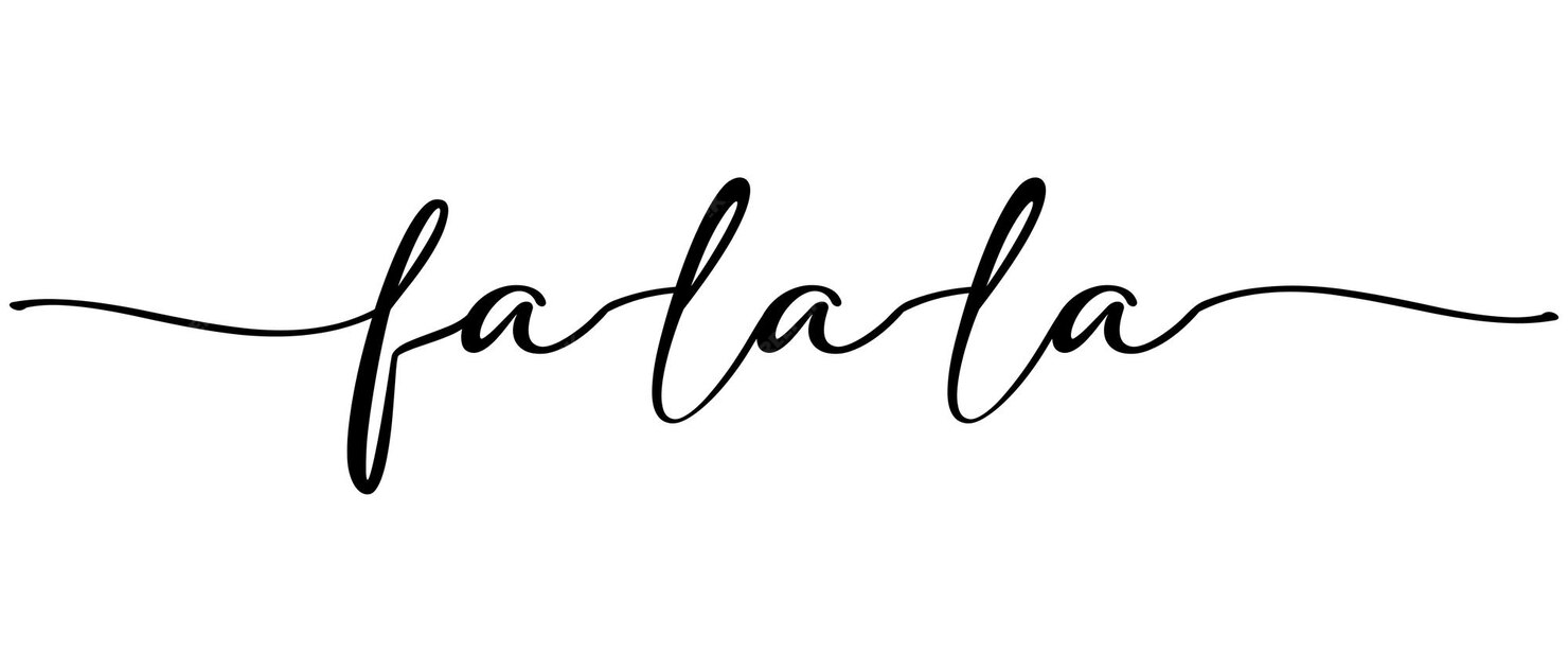 Fa La La Mot De Noël Calligraphie Continue Sur Une Ligne écriture