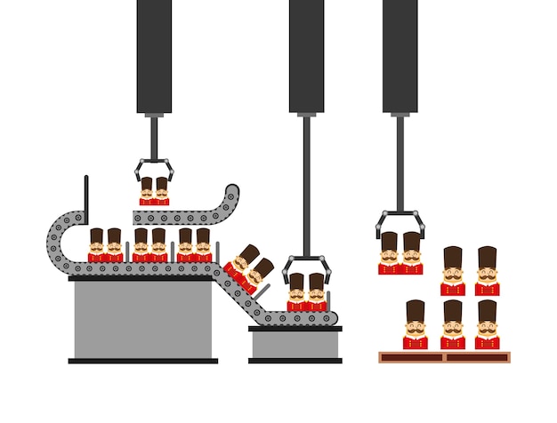 Vecteur fabrication de jouets