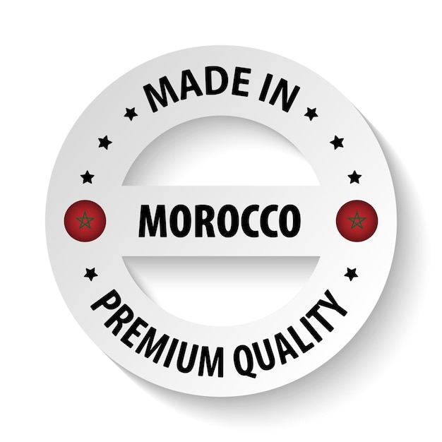 Fabriqué Au Maroc Graphique Et étiquette