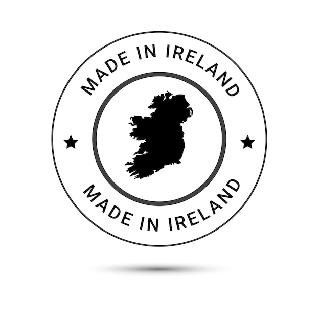 Fabriqué En Irlande Et Création De Logo Vectoriel Fabriqué En Irlande Conception De Drapeaux D'irlande