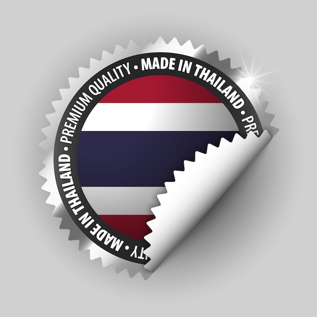 Vecteur fabriqué en thaïlande graphique et étiquette