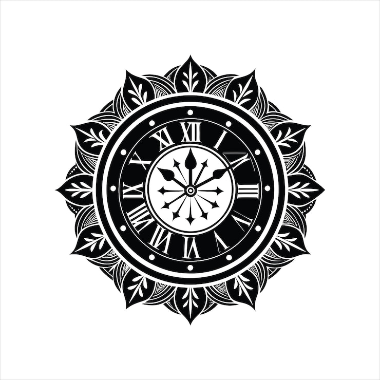 Vecteur façade de l'horloge svg
