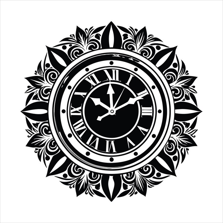 Vecteur façade de l'horloge svg