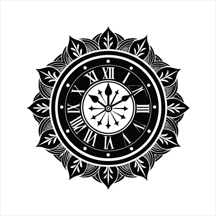Vecteur façade de l'horloge svg
